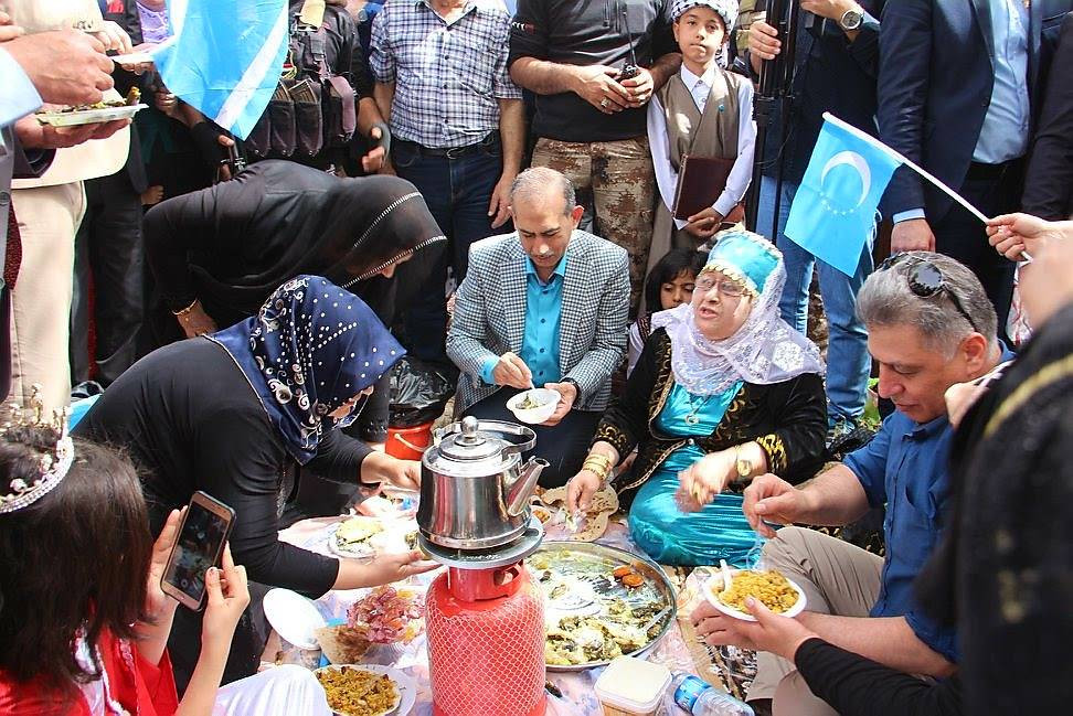 Kerkük- Türkmen Cephesi Başkanı Erşet Salihi, 22 Mart 2018 tarihinde, kale'de Türkmen şenliğine katıldı. Fotoğraf: KirkukNow